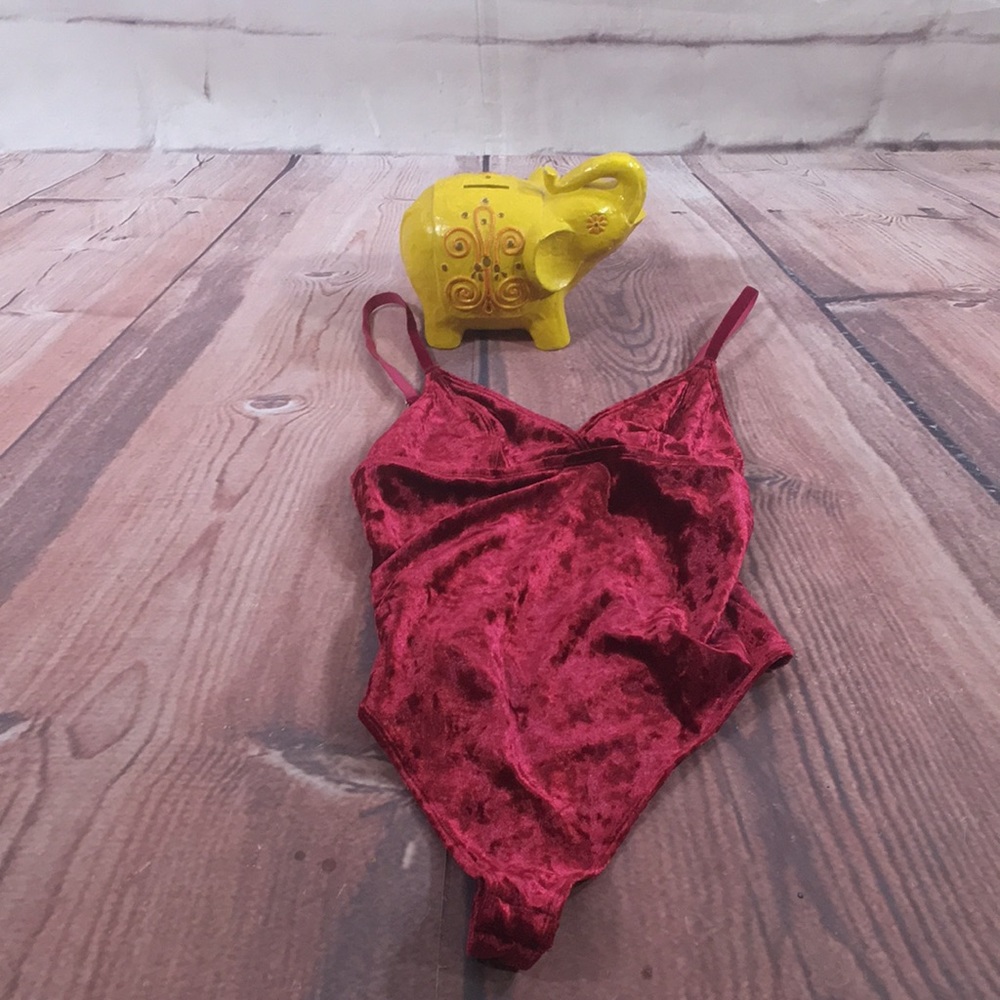 Forever 21 Velvet Bodysuit